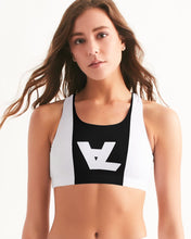 Load image into Gallery viewer, Black and white Women&#39;s Seamless Sports Bra Women Athletic Wear
