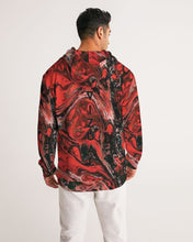 Load image into Gallery viewer, Red and Black tie dye Men&#39;s Hoodie
