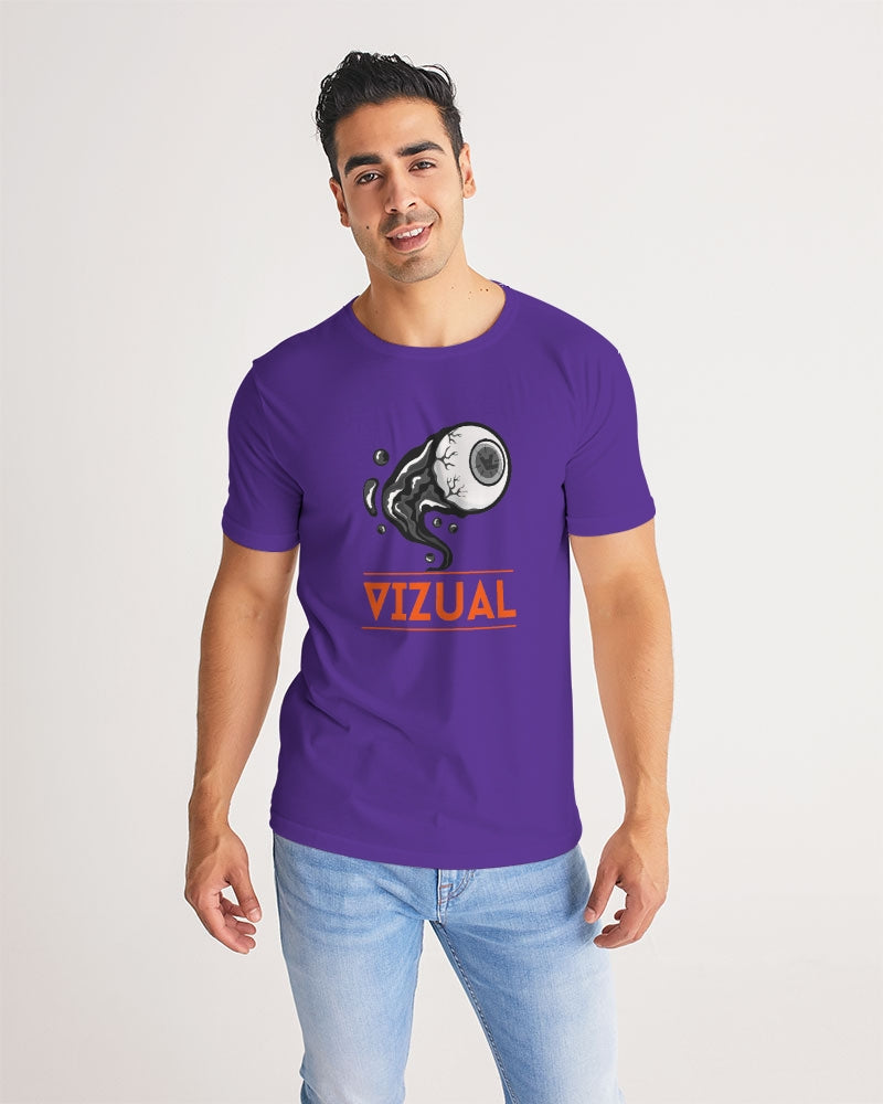 Purple b&w crazy eye t and purple crazy eye pocket t Men's Tee