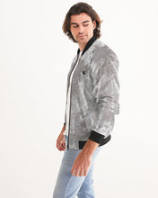 Load image into Gallery viewer, Men&#39;s Grey tie dye bomber jacket Men&#39;s Bomber Jacket
