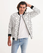 Load image into Gallery viewer, &quot;Vizúal on Repeat&quot; Logo Bomber Jacket  white Men&#39;s Bomber Jacket
