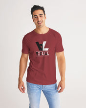 Load image into Gallery viewer, Carmine Red Designer T-shirt b&amp;w original logo Men&#39;s Tee
