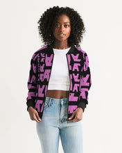 Load image into Gallery viewer, Women&#39;s Pink Collage Bomber Jacket 2 Women&#39;s Bomber Jacket
