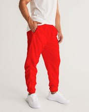 Load image into Gallery viewer, Red with Black Logo Men&#39;s Track Pants
