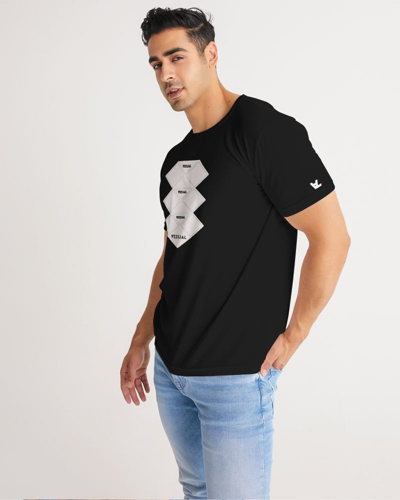 3 Diamonds Collection Black  Men's Designer T-shirt