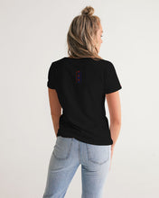 Load image into Gallery viewer, 3 Diamonds Collection black V-neck Women&#39;s V-Neck Tee
