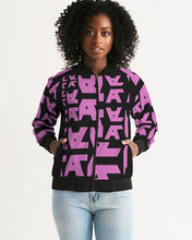 Load image into Gallery viewer, Women&#39;s Pink Collage Bomber Jacket 2 Women&#39;s Bomber Jacket
