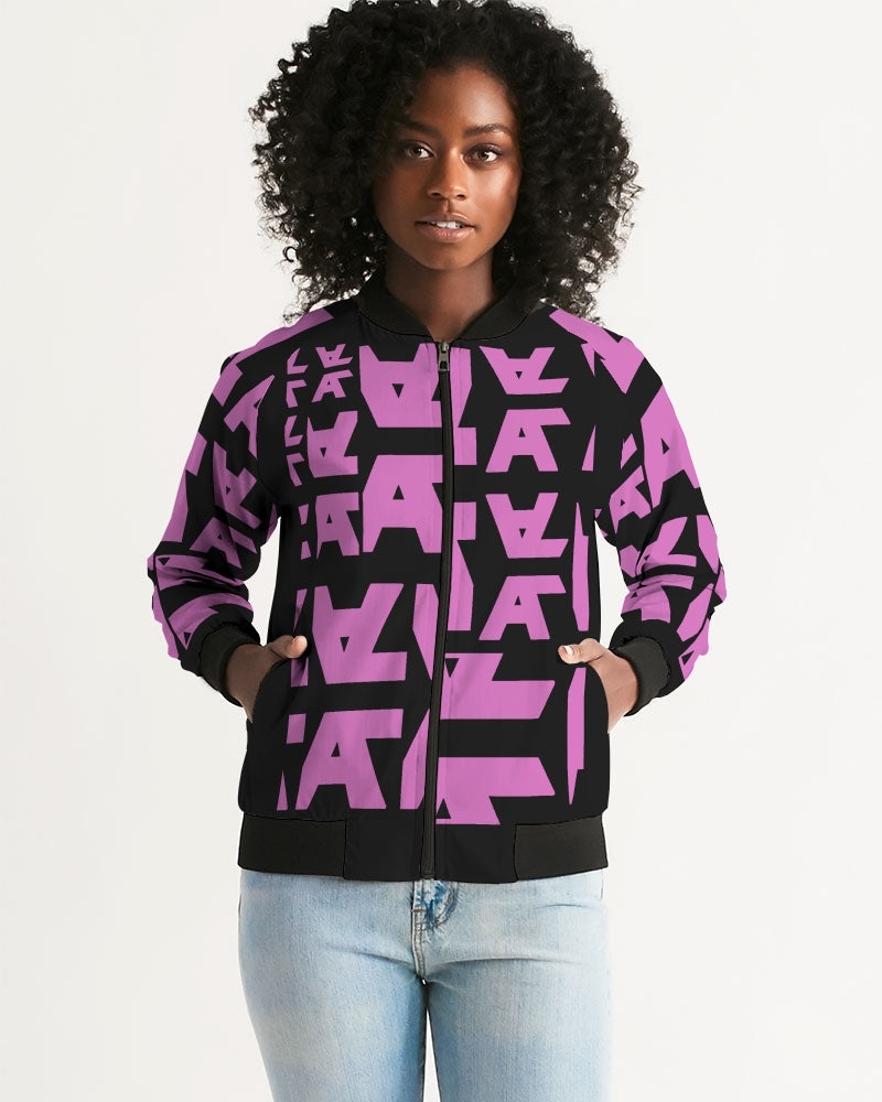 Women's Pink Collage Bomber Jacket 2 Women's Bomber Jacket