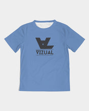 Load image into Gallery viewer, Carolina Blue T-shirt with Navy logo Kids Tee
