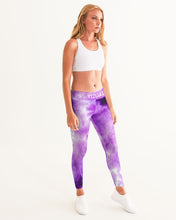 Load image into Gallery viewer, Purple tie dye yoga pants Women&#39;s Yoga Pants
