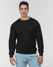 Load image into Gallery viewer, Black Men&#39;s Classic French Terry Crewneck Pullover
