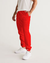 Load image into Gallery viewer, Red with Black Logo Men&#39;s Track Pants
