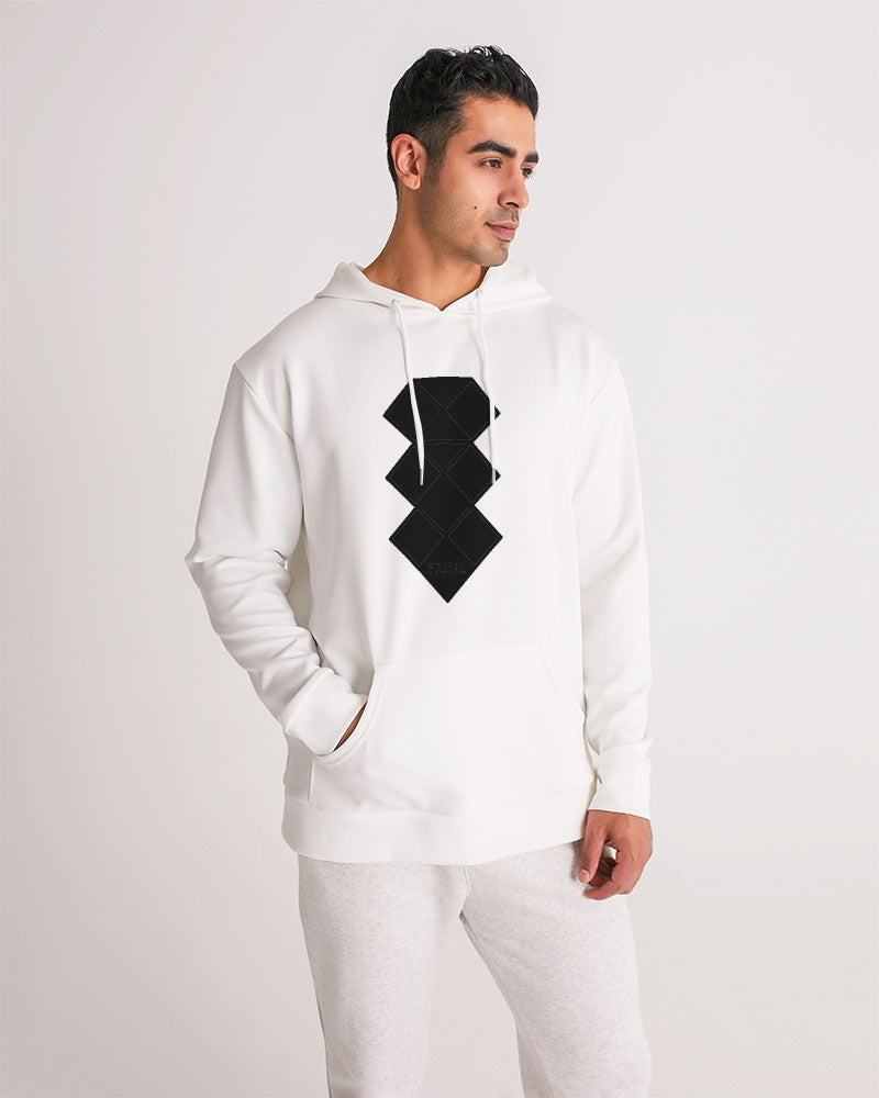 3 Diamonds Collection White hoodie black diamonds Men's Hoodie