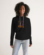 Load image into Gallery viewer, Women&#39;s black hoodie with Original Vizual Logo 2 Women&#39;s Hoodie
