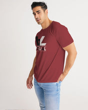 Load image into Gallery viewer, Carmine Red Designer T-shirt b&amp;w original logo Men&#39;s Tee
