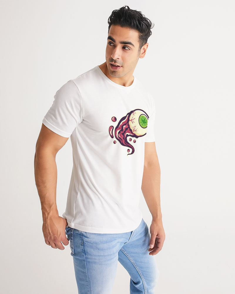 White T-shirt crazy eye green Men's Tee