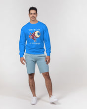 Load image into Gallery viewer, Blue sweatshirt Don&#39;t Be Seen Be Remembered Men&#39;s Classic French Terry Crewneck Pullover
