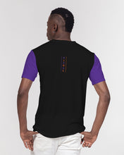 Load image into Gallery viewer, Black purple sleeves pocket T-shirt  original logo orange Men&#39;s Everyday Pocket Tee
