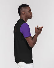 Load image into Gallery viewer, Black purple sleeves pocket T-shirt  original logo orange Men&#39;s Everyday Pocket Tee
