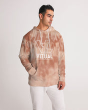 Load image into Gallery viewer, Cream&amp;brown Tie Dye Men&#39;s hoodie Men&#39;s Hoodie
