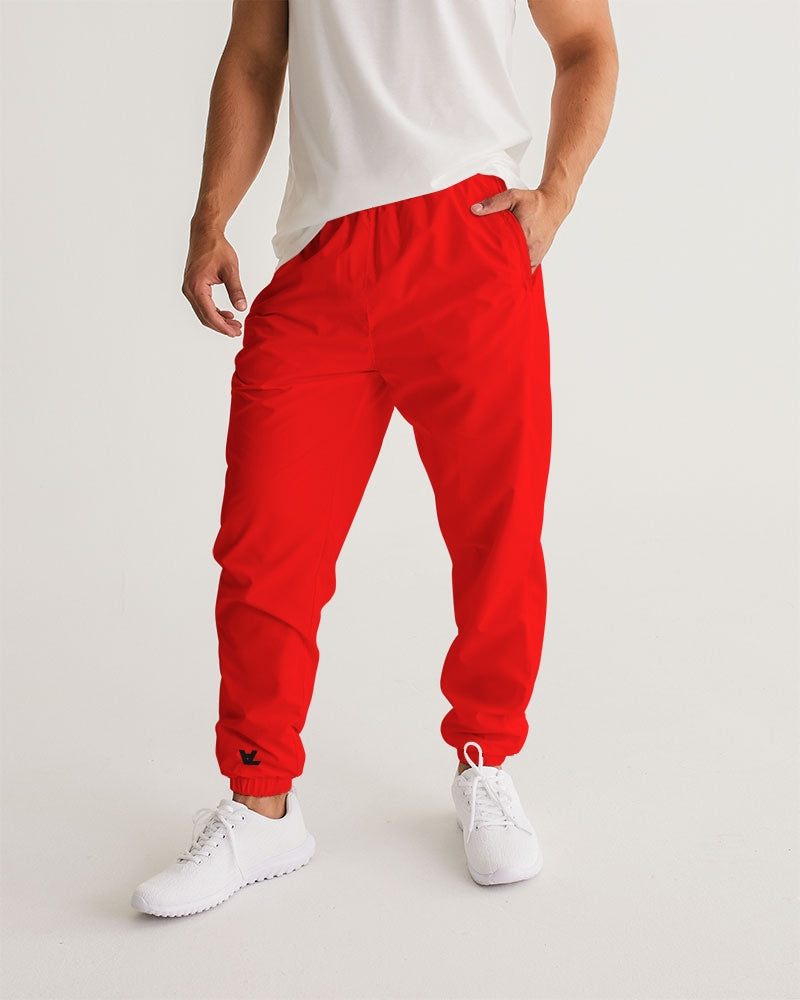 Red with Black Logo Men's Track Pants