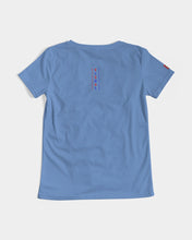 Load image into Gallery viewer, 3 Diamonds Collection sky blue V-neck Women&#39;s V-Neck Tee
