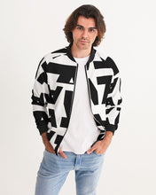 Load image into Gallery viewer, Black Vizual collage bomber jacket Men&#39;s Bomber Jacket
