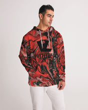 Load image into Gallery viewer, Red and Black tie dye Men&#39;s Hoodie
