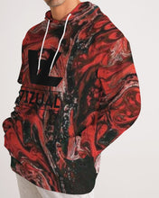 Load image into Gallery viewer, Red and Black tie dye Men&#39;s Hoodie
