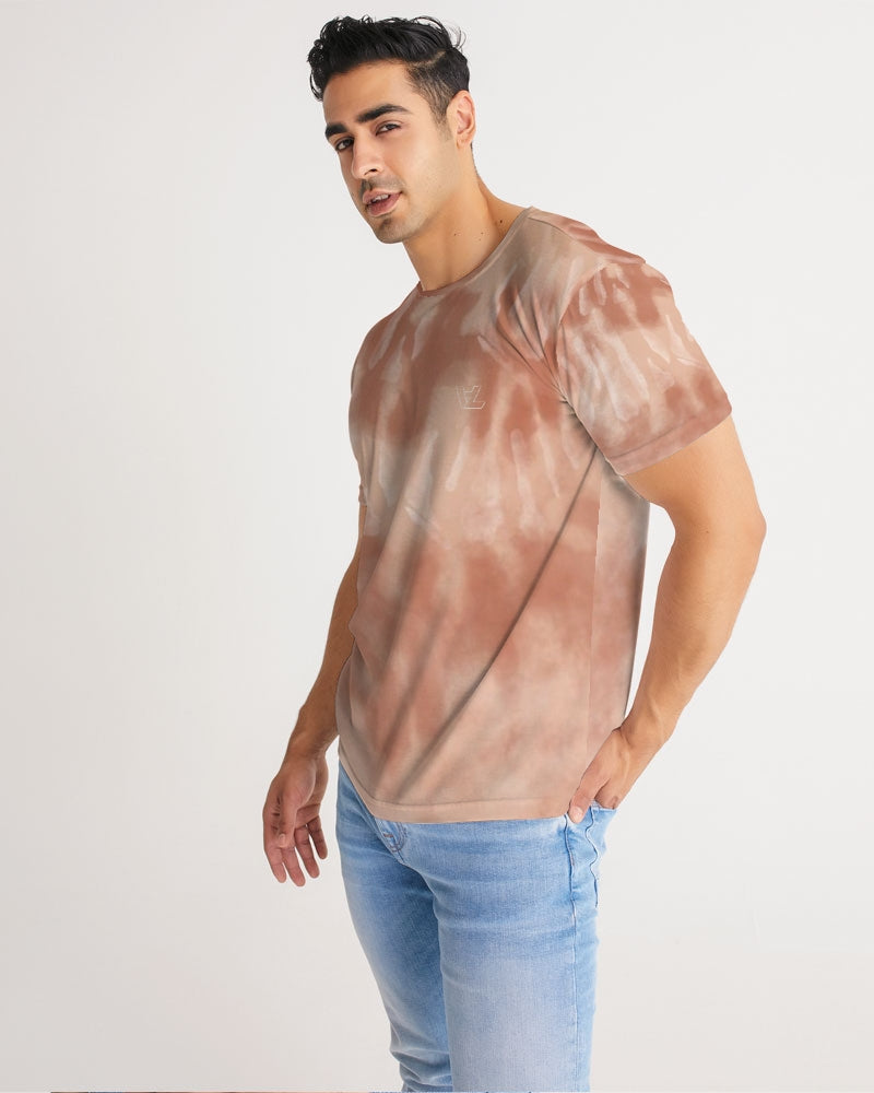 Cream&brown Tie Dye Men's Designer T-shirt Men's Tee