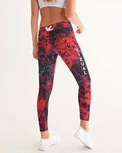 Load image into Gallery viewer, Red and black tie dye yoga pants Women&#39;s Yoga Pants
