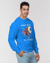 Load image into Gallery viewer, Blue sweatshirt Don&#39;t Be Seen Be Remembered Men&#39;s Classic French Terry Crewneck Pullover
