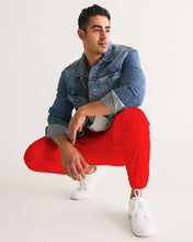 Load image into Gallery viewer, Red with Black Logo Men&#39;s Track Pants
