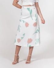 Load image into Gallery viewer, Women&#39;s pink tulip Women&#39;s A-Line Midi Skirt
