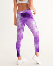 Load image into Gallery viewer, Purple tie dye yoga pants Women&#39;s Yoga Pants
