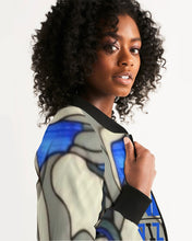 Load image into Gallery viewer, The Virgin Mary stainless design Women&#39;s Bomber Jacket Women&#39;s Bomber Jacket
