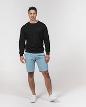 Load image into Gallery viewer, Black Men&#39;s Classic French Terry Crewneck Pullover
