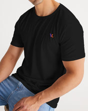 Load image into Gallery viewer, Black Designer T with Purple and Orange original Logo Men&#39;s Tee
