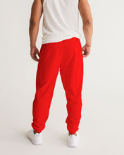 Load image into Gallery viewer, Red with Black Logo Men&#39;s Track Pants
