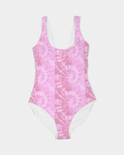 Load image into Gallery viewer, Pink tie dye 1 piece bathing suit Women&#39;s One-Piece Swimsuit
