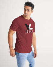 Load image into Gallery viewer, Carmine Red Designer T-shirt b&amp;w original logo Men&#39;s Tee
