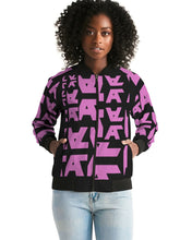 Load image into Gallery viewer, Women&#39;s Pink Collage Bomber Jacket 2 Women&#39;s Bomber Jacket
