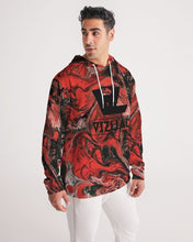 Load image into Gallery viewer, Red and Black tie dye Men&#39;s Hoodie
