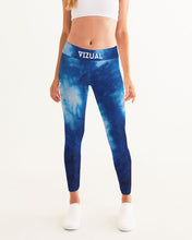 Load image into Gallery viewer, Blue and black tie dye yoga pants Women&#39;s Yoga Pants
