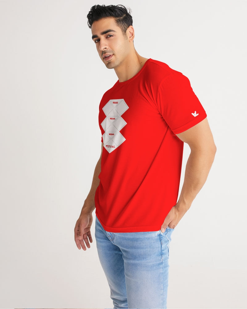 3 Diamonds Collection Red Men's Designer T-shirt