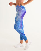 Load image into Gallery viewer, Blue and purple tie dye yoga pants Women&#39;s Yoga Pants
