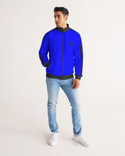 Load image into Gallery viewer, Track jacket royal blue Men&#39;s Stripe-Sleeve Track Jacket
