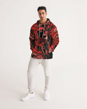 Load image into Gallery viewer, Red and Black tie dye Men&#39;s Hoodie
