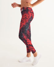 Load image into Gallery viewer, Red and black tie dye yoga pants Women&#39;s Yoga Pants
