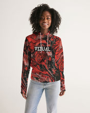 Load image into Gallery viewer, Red and Black tie dye tie dye Women&#39;s Hoodie
